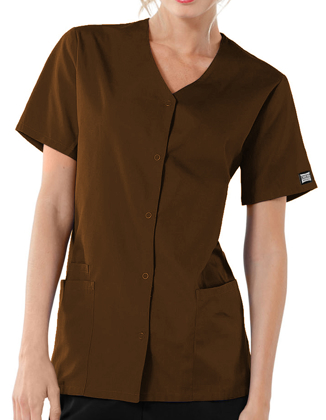 Picture of CHEROKEE-CH-4770-Cherokee Workwear Women's Short Sleeve Snap Scrub Top