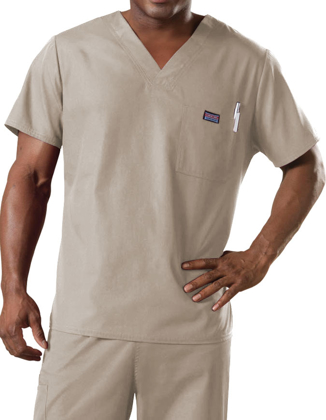 Picture of CHEROKEE-CH-4789-Cherokee Workwear Men's Chest Pocket V-Neck Scrub Top