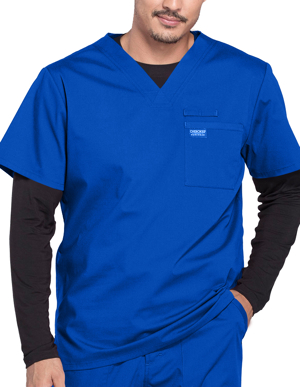 Picture of CHEROKEE-CH-WW675-Cherokee Workwear Professionals Men's V-Neck Basic Scrubs Top