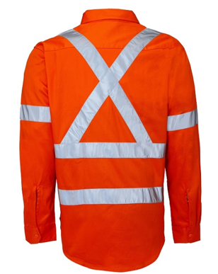 Picture of Ritemate Workwear-RM106XR-Open Front with 3M 8910 Reflective Tape "X" design Shirts