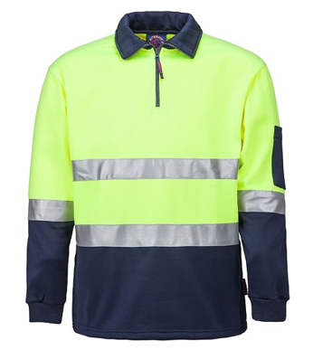 Picture of Ritemate Workwear-RM6012R-Half Zip Fleecy Pullover with 3M Reflective Tape