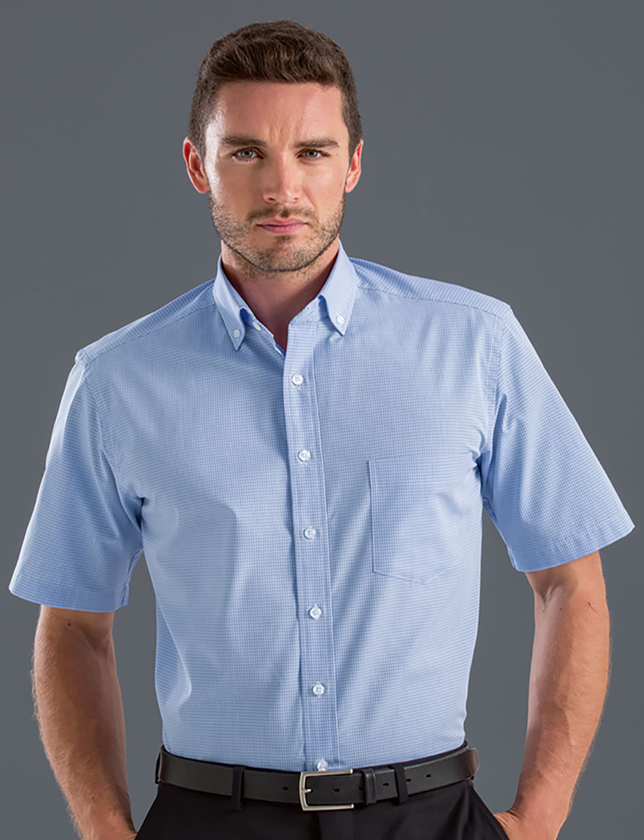 Uniform Australia-John Kevin Uniforms-455 Blue-Mens Short Sleeve Multi ...
