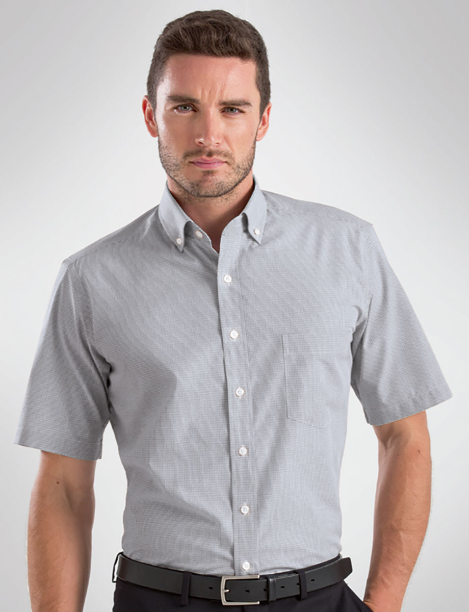 Uniform Australia-John Kevin Uniforms-457 Grey-Mens Short Sleeve Multi ...
