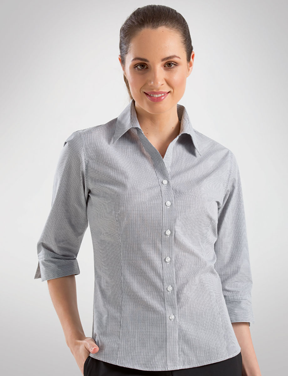 Uniform Australia-John Kevin Uniforms-356 Grey-Womens 3/4 Sleeve Multi ...