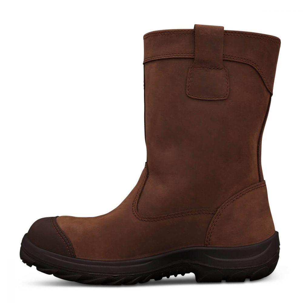 womens brown pull on boots