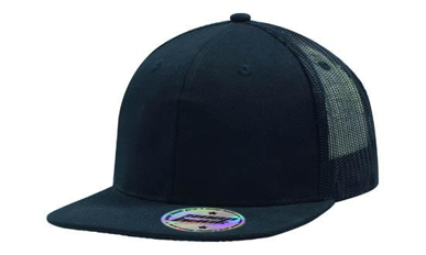 Picture of Headwear Stockist-3816-6Pnl Mesh Back Cap W/Flat Peak