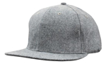 Picture of Headwear Stockist-4135-Grey Marle Flannel with Snap Back Pro Styling