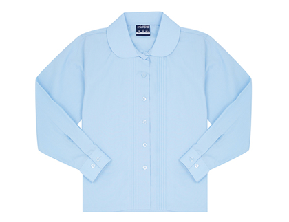 Picture of Midford Uniforms-BLOLPT5041-GIRLS LONG SLEEVE PIN TUCK SCHOOL BLOUSE(5041PT)