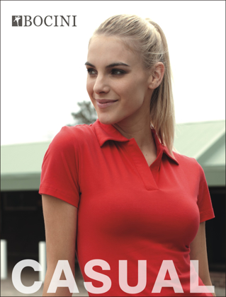 Picture of Bocini-CP0436-Ladies Cotton Spandex Polo