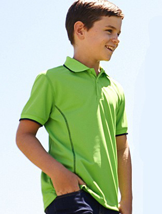 Picture of Bocini-CP0930-Stitch Feature Essentials-Kids Short Sleeve Polo