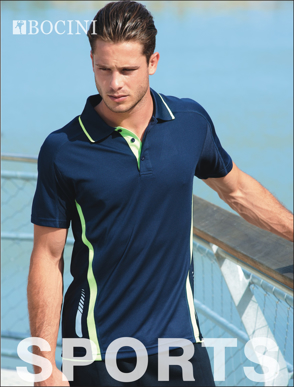 Picture of Bocini-CP1450-Unisex Adults Elite Sports Polo