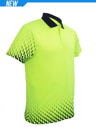 Picture of Bocini-SP0703-Unisex Adults Hi-Vis Gradient Polo