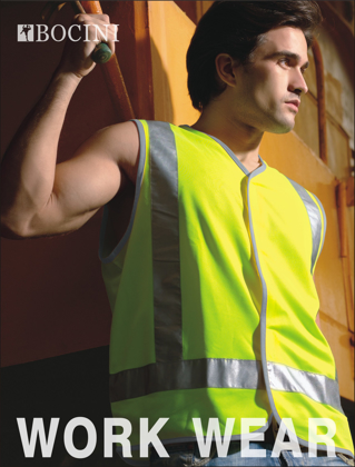 Picture of Bocini-SJ0322-Unisex Adults Hi-Vis Vest With Reflective Tape