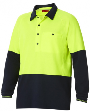 Picture of Hardyakka-Y11389-HI VIS 2 TONE LONG SLEEVE POLO