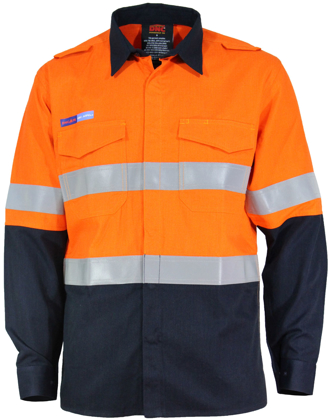 Picture of DNC Workwear-3445-DNC Inherent Fr Ppe1 2 Tone Day/Night Light Weight Shirt