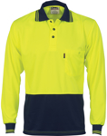 Picture of DNC Workwear Hi Vis Cool Breathe Long Sleeve Polo Shirt (3813)