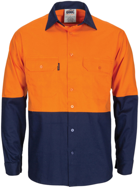 Picture of DNC Workwear Hi Vis Cool Breeze Vertical Vented Shirt With Gusset Sleeves (3781)