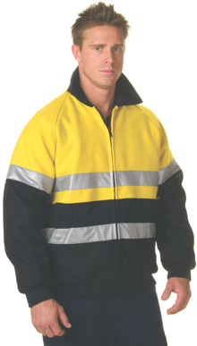 Picture of DNC Workwear-3859-HiVis Two Tone Bluey Bomber Jacket with 3M Reflective Tape