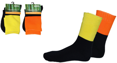 Picture of DNC Workwear-S109-Extra Thick Hi-Vis 2 Tone Bamboo Socks