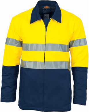 Picture of DNC Workwear-3858-HiVis Two Tone Protect or Drill Jacket with 3M Reflective Tape