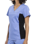 Picture of Cherokee Scrubs-CH-WW2875-Cherokee Workwear Revolution Women's V-Neck Knit Panel Top