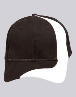 Picture of Winning Spirit - CH82 - Brushed Cotton Twill Baseball Cap With Contrast Stripe Across Peak & Crown