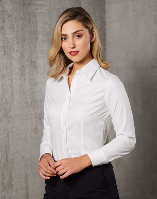 Picture of Winning Spirit - M8100L - Women’s Self Stripe Long Sleeve Shirt