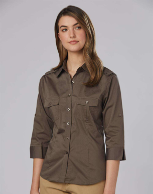 Picture of Winning Spirit - M8913 - Women’s 3/4 Sleeve Military Shirt