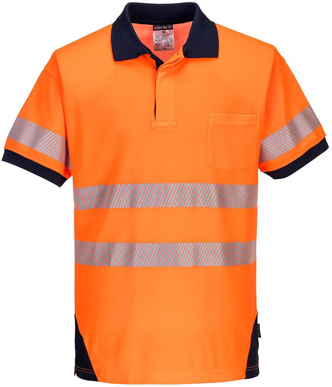 Picture of Prime Mover Workwear-T182-PW3 Hi-Vis Polo Shirt Short Sleeve