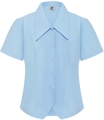 Picture of LW Reid-ATSH-Short Sleeve Blouse with Shaped Hem