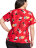 Picture of Cherokee Mickey Christmas Womens Printed V-Neck Scrub Top (TF614 MKHH)