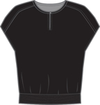 Picture of NNT Uniforms-CATUQT-BKP-Georgie Short Sleeve Rib Hem Top - Black