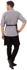Picture of Chef Works-AB012-Bib Apron With Contrasting Ties- Pinstripe