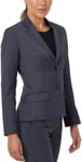 Picture of NNT Uniforms 2 Button Mid Length Detail Jacket - Charcoal/Black (CAT1F4-CBL)