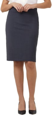 Picture of NNT Uniforms Detail Pencil Skirt - Charcoal/Black (CAT2N4-CBL)