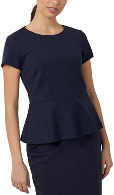 Picture of NNT Uniforms-CAT9S1-NAV-Cap Sleeve Peplum Top