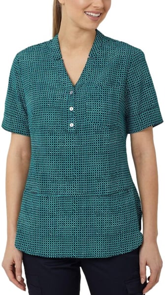 Picture of NNT Uniforms Short Sleeve Tunic - Navy/Green (CAT9R9-NHT)