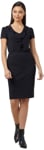 Picture of NNT Uniforms Cap Sleeve Ruffle Neck T-Top - Black (CAT48H-BKP)