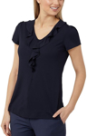 Picture of NNT Uniforms-CAT48H-NDP-Cap Sleeve Ruffle Neck T-Top