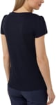 Picture of NNT Uniforms Cap Sleeve Ruffle Neck T-Top - Dark Navy (CAT48H-NDP)