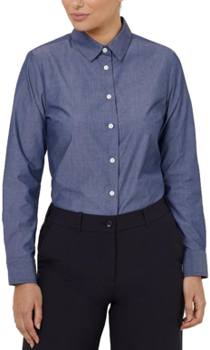 Picture of NNT Uniforms-CATU69-MBL-Chambray Long Sleeve Shirt