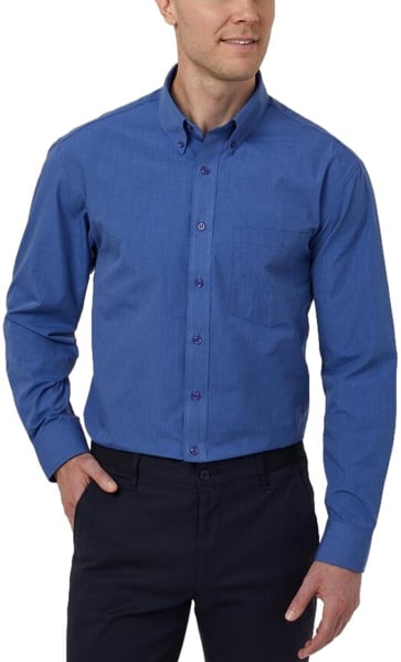Picture of NNT Uniforms Long Sleeve Shirt - Mid Blue (Y52167-MBL)