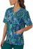 Picture of NNT Uniforms Warlu Indigenous Unisex V-Neck Printed Scrub Top (CATRFR)