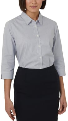 Picture of NNT Uniforms Avignon Stripe 3/4 Sleeve Shirt - Grey/White (CATUKV-GWS)
