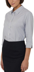 Picture of NNT Uniforms Avignon Stripe 3/4 Sleeve Shirt - Grey/White (CATUKV-GWS)