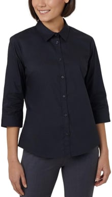 Picture of NNT Uniforms Avignon 3/4 Sleeve Shirt - Black (CATUKY-BKP)