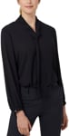 Picture of NNT Uniforms Georgie Tie Neck Blouse - Black (CATUL2-BKP)