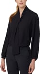 Picture of NNT Uniforms Georgie Tie Neck Blouse - Black (CATUL2-BKP)