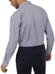 Picture of NNT Uniforms Avignon Stripe Long Sleeve Shirt - Navy/White Stripe (CATJD9-NWS)