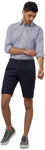Picture of NNT Uniforms Avignon Stripe Long Sleeve Shirt - Navy/White Stripe (CATJD9-NWS)